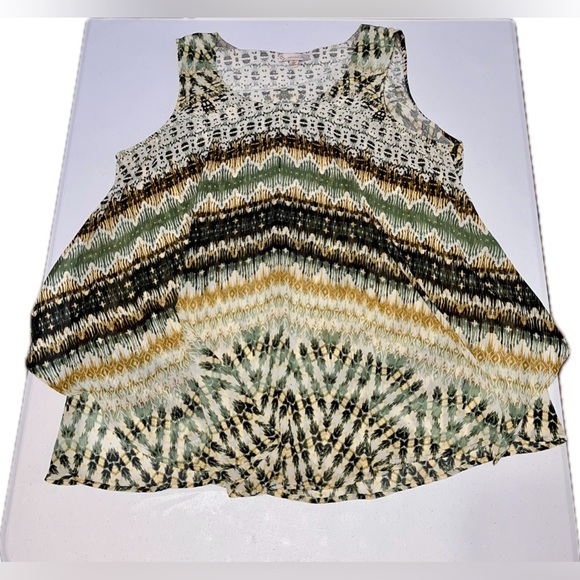 💜 Established 1962 Colorful Boho Flowy Tank Top Blouse - Picture 1 of 7